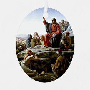 Sermon on the Mount by Carl Bloch Metal Tree Decoration