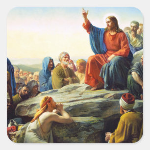 Sermon on the Mount by Carl Bloch Square Sticker