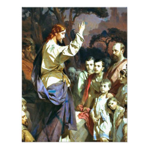 Sermon on the Mount, fine art painting Photo Print