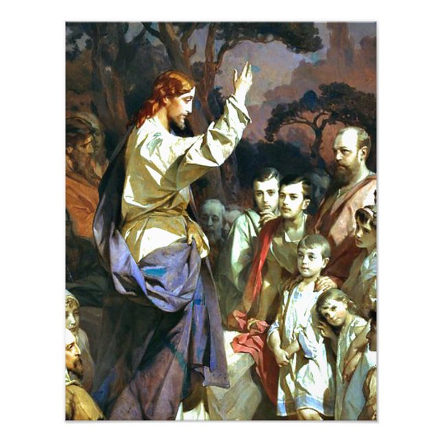 Sermon on the Mount, fine art painting Photo Print (Front)