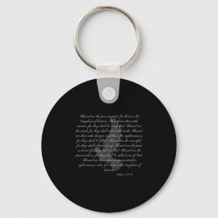 Sermon On The Mount The Beatitudes Matthew 5_3-10 Key Ring