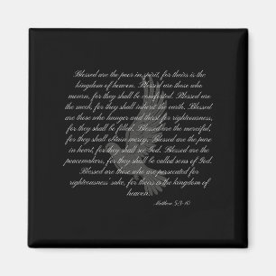 Sermon On The Mount The Beatitudes Matthew 5_3-10 Magnet