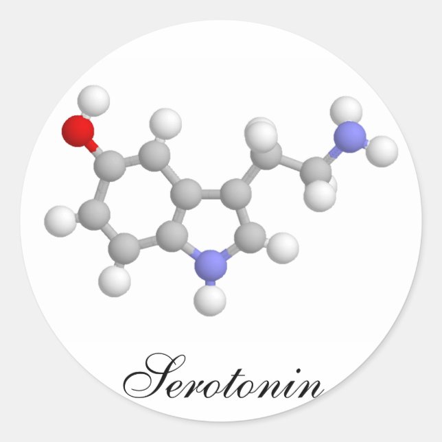 Serotonin Classic Round Sticker (Front)