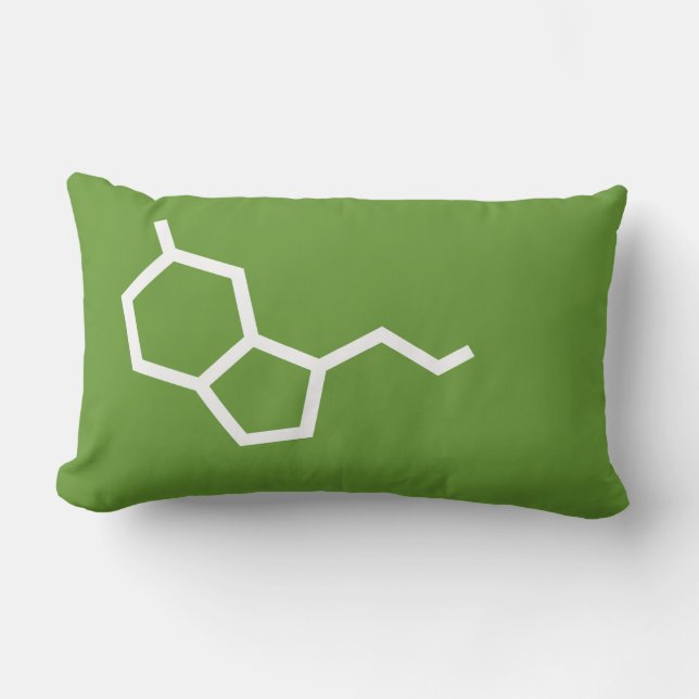 Serotonin - Dopamine - love and happiness Lumbar Cushion (Front)