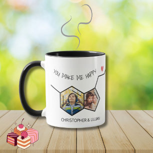 Serotonin Happiness Formula Custom Photo and Names Mug
