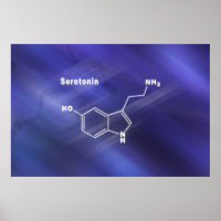 Serotonin Hormone Structural chemical formula