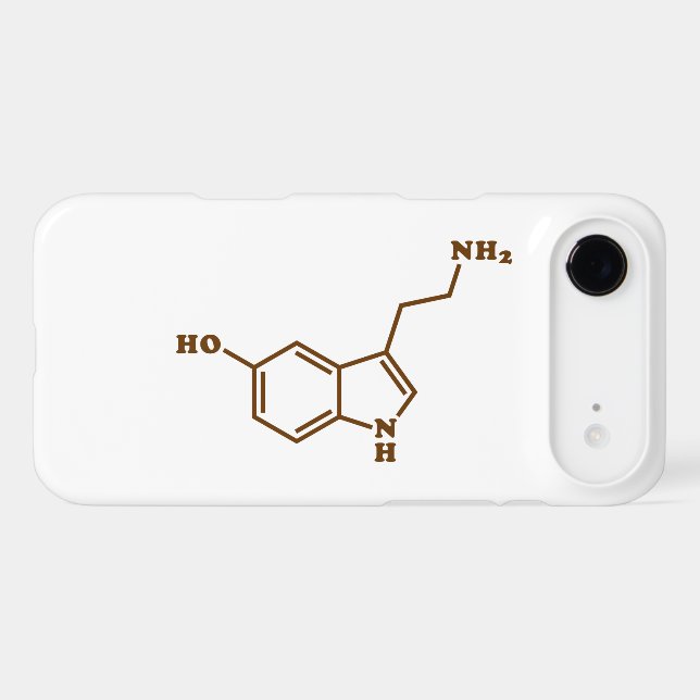 Serotonin Molecular Chemical Formula (Back (Horizontal))