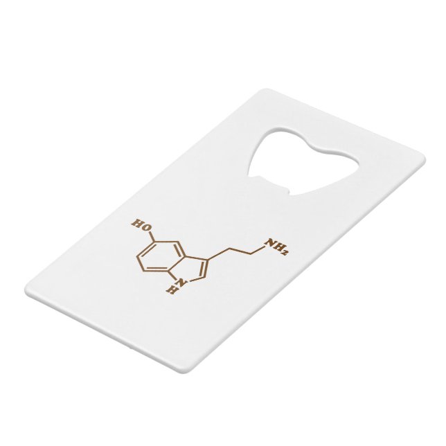 Serotonin Molecular Chemical Formula (Front Angled)