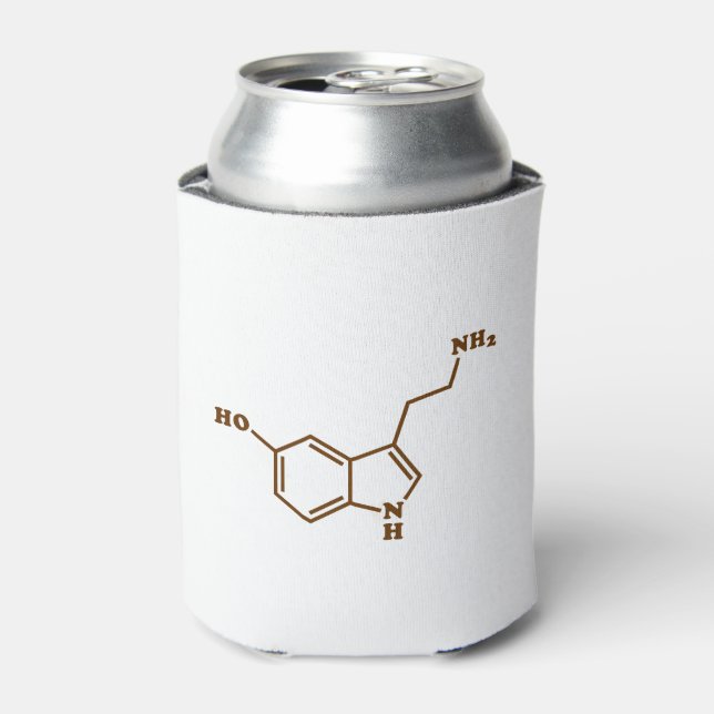 Serotonin Molecular Chemical Formula Can Cooler (Can Front)