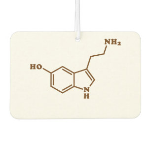 Serotonin Molecular Chemical Formula Car Air Freshener