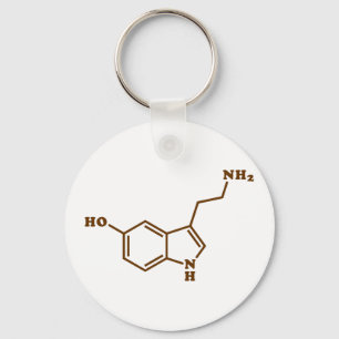Serotonin Molecular Chemical Formula Key Ring