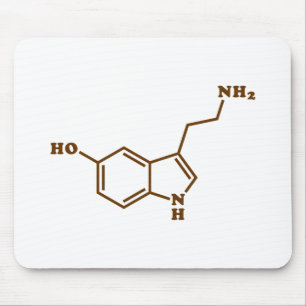 Serotonin Molecular Chemical Formula Mouse Mat