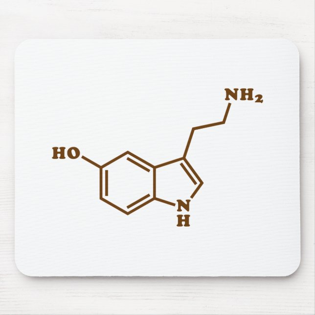 Serotonin Molecular Chemical Formula Mouse Mat (Front)