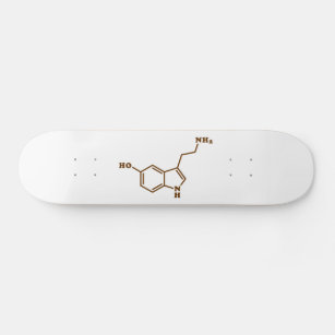 Serotonin Molecular Chemical Formula Skateboard