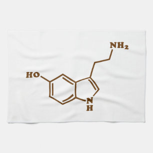 Serotonin Molecular Chemical Formula Tea Towel