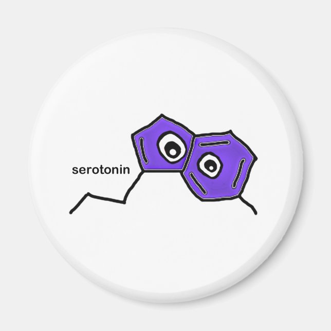 Serotonin Neurotransmitter Magnet (Front)