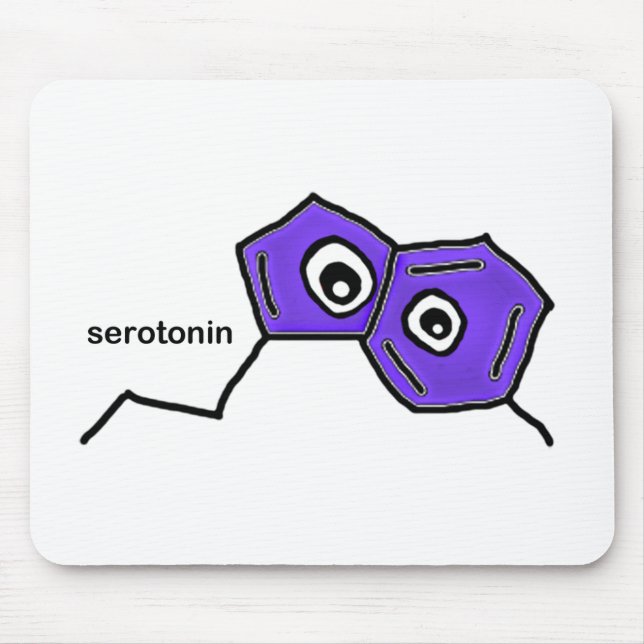 Serotonin Neurotransmitter Mouse Mat (Front)