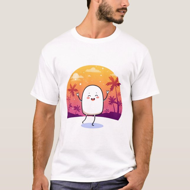 Serotonin & Sunsets – Mood Boosting Golden Hour Ar T-Shirt (Front)