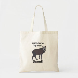 Serows Animal I Produce My Own Scent Funny Quote Tote Bag