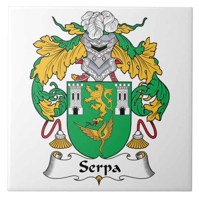 Serpa Family Crest Tile (Front)