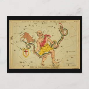 Serpens, Taurus Poniatowski, Serpentarius, etc. Postcard