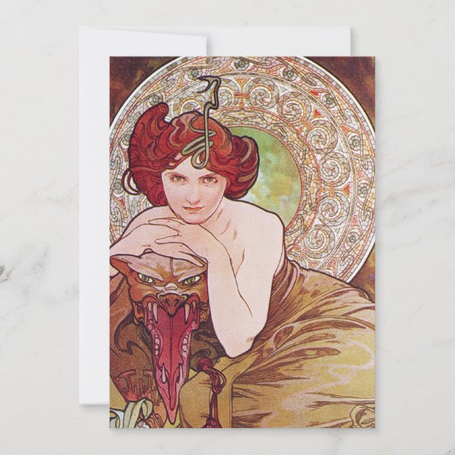 Serpent Art Nouveau Invitation (Front)