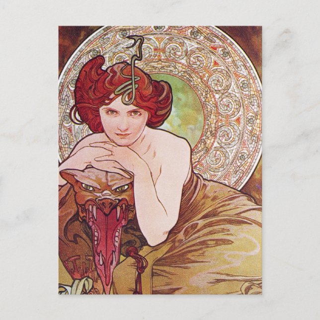 Serpent Art Nouveau Postcard (Front)