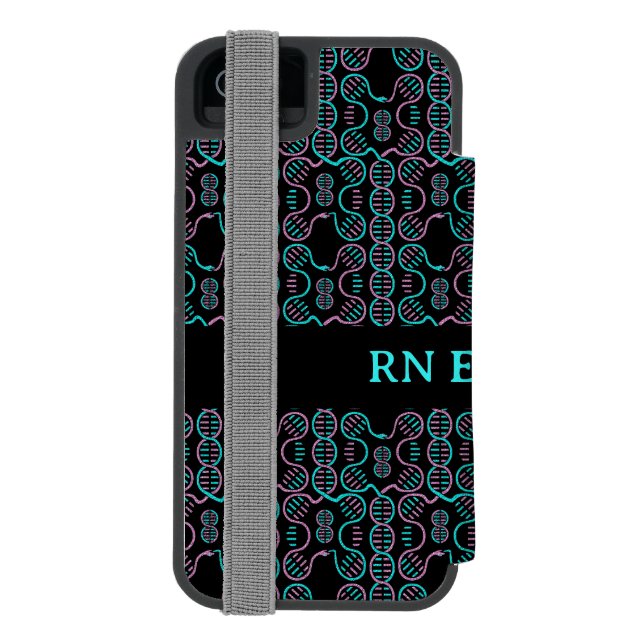 Serpent Chasing Tail Seamless Pattern Nurse Name G Incipio iPhone Wallet Case (Folio Back)