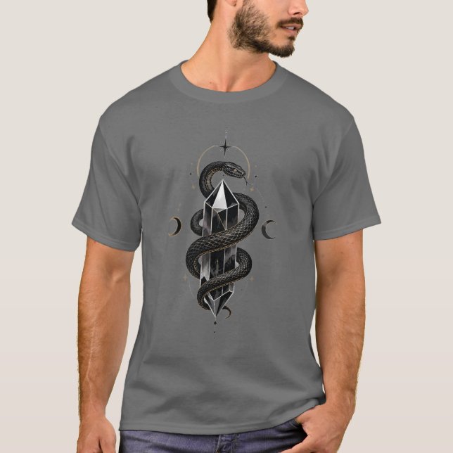 Serpent Crystal Graphic T-Shirt (Front)