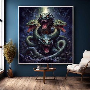 Serpent Dragon Monster Canvas Print