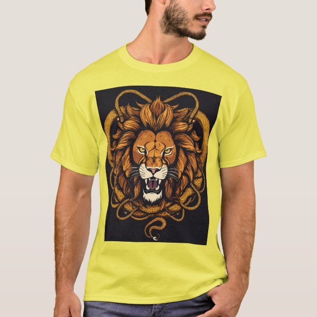 Serpent King Lion. T-Shirt (Front)