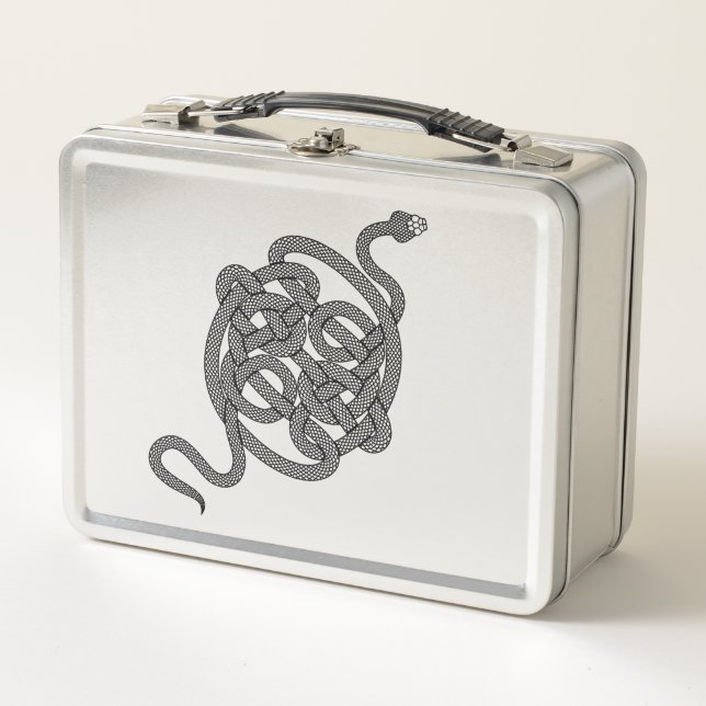Serpent Knot [black] Metal Lunchbox (Front)