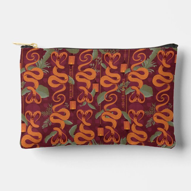 Serpent Luxe Pattern - The White Lotus Accessory Pouch (Front)