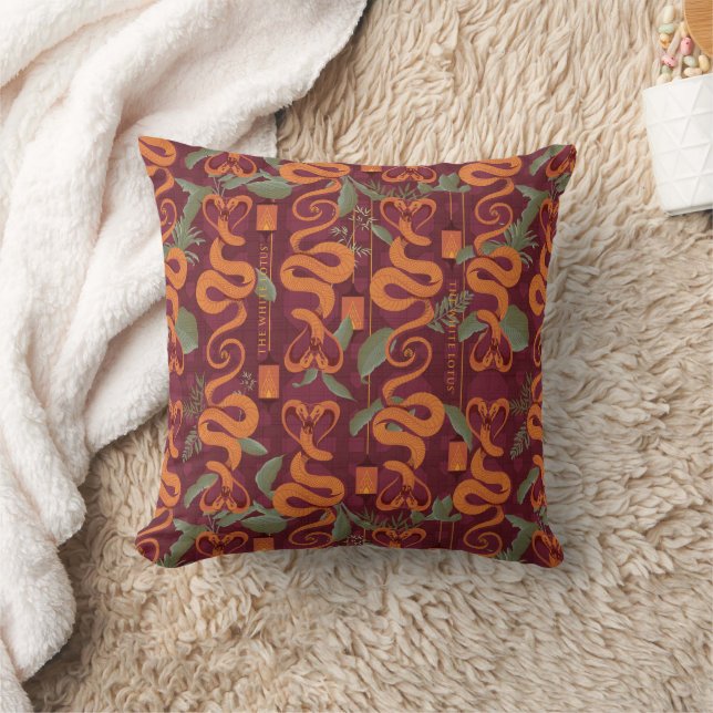 Serpent Luxe Pattern - The White Lotus Cushion (Blanket)