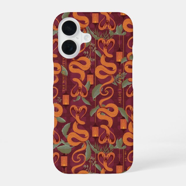Serpent Luxe Pattern - The White Lotus iPhone 16 Case (Back)