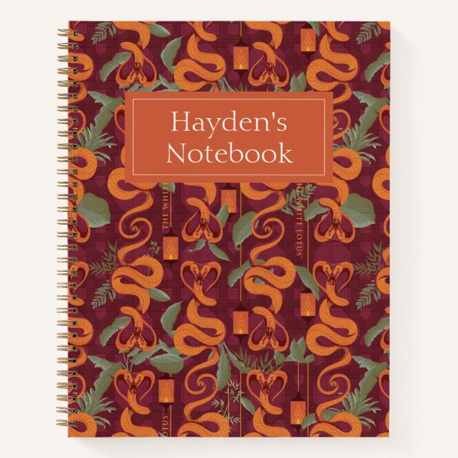 Serpent Luxe Pattern - The White Lotus Notebook (Front)