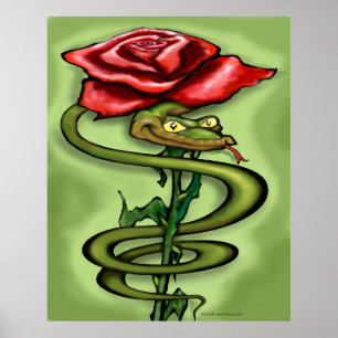 Serpent n Rose Poster