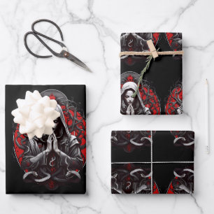 Serpent Priestess of the Shadow Grove Wrapping Paper Sheet