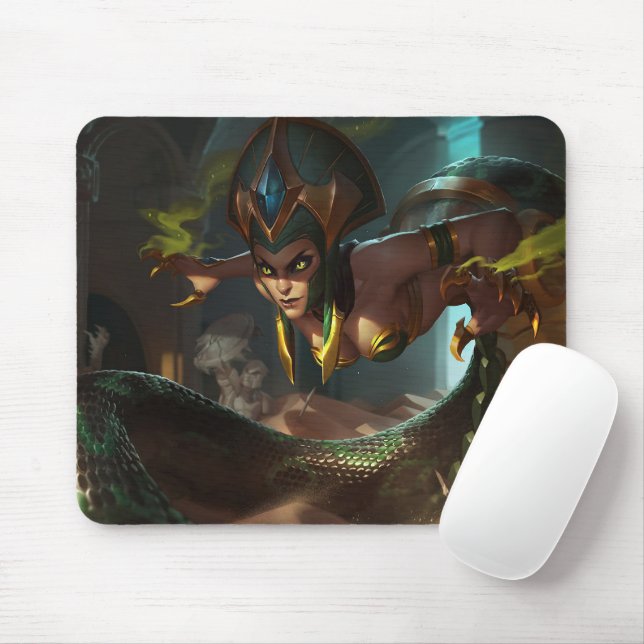 Serpent’s Embrace Gaming Mousepad | Snake Witch (With Mouse)