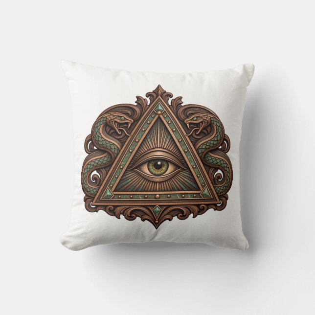 Serpent Scroll Eye Cushion (Front)
