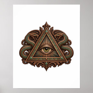Serpent Scroll Eye Poster