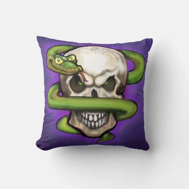 Serpent Skull Cushion (Front)