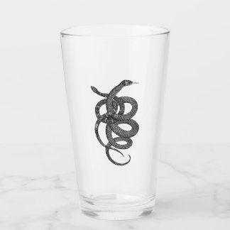 “Serpentes” Simply Spooky B&W Pint Glass