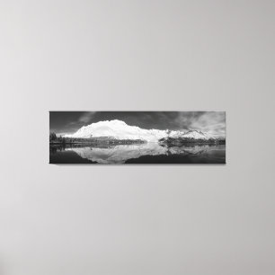 Serpentine Cove Black and White Canvas Print
