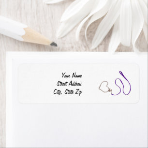 Serpentine Purple Leash Heart Chain Personalised