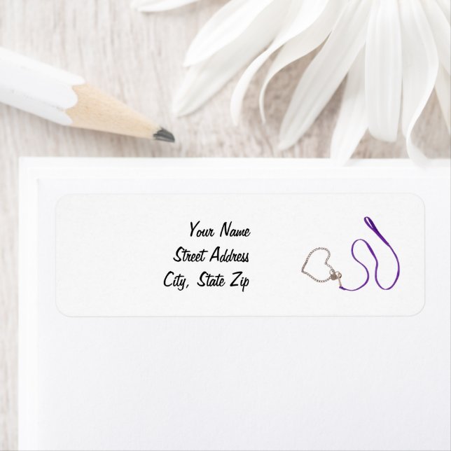 Serpentine Purple Leash Heart Chain Personalised (Insitu)