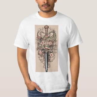 "Serpent's Embrace: Stylish Snake Graphic T-Shirt" T-Shirt