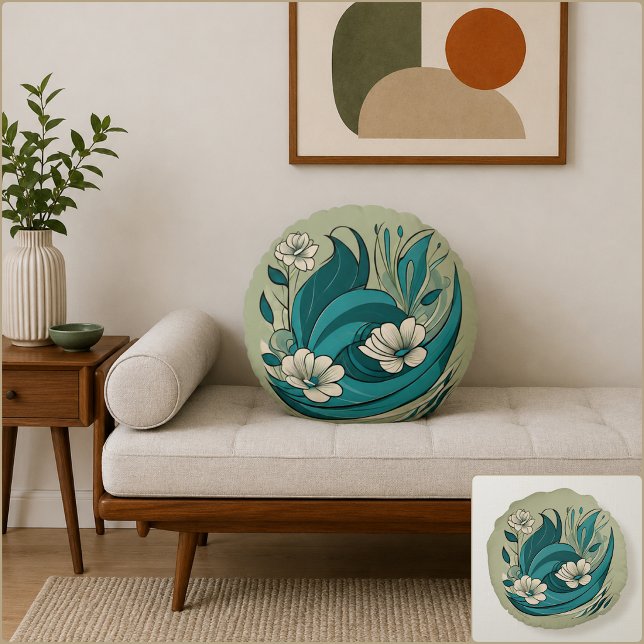 Serqet Round Cushion (Serqet Round Pillow (Front & Back)
)