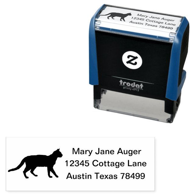 Serrade Petit Cat Personalised  Self-inking Stamp (In Situ)
