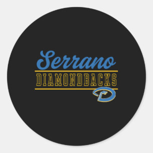 Serrano High School Diamondbacks C4 Classic Round Sticker